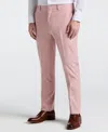 Perry Ellis Men's Slim Fit Solid Linen Blend Pants In Pink