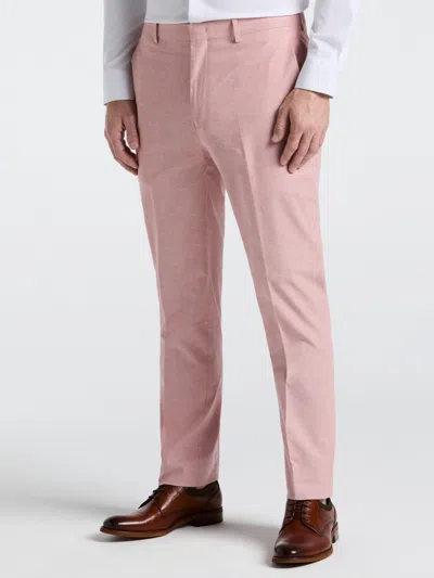 Perry Ellis Men's Slim Fit Solid Linen Blend Pants In Pink