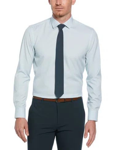 Perry Ellis Men's Slim Fit Stretch Small Check Dress Shirt In Green