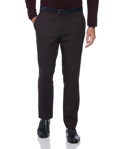 Perry Ellis Men's Slim Fit Stretch Washable Suit Pants In Fudge,brown