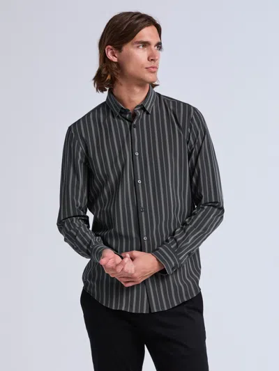 Perry Ellis Men's Slim Fit Stripe Long Sleeve Shirt In Gold