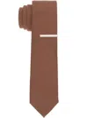 Perry Ellis Men's Slim Fit Tie In Brown