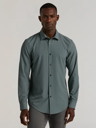 Perry Ellis Men's Slim Fit Total Stretch Diamond Geo Print Shirt