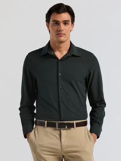 Perry Ellis Men's Slim Fit Total Stretch Dress Shirt In Black