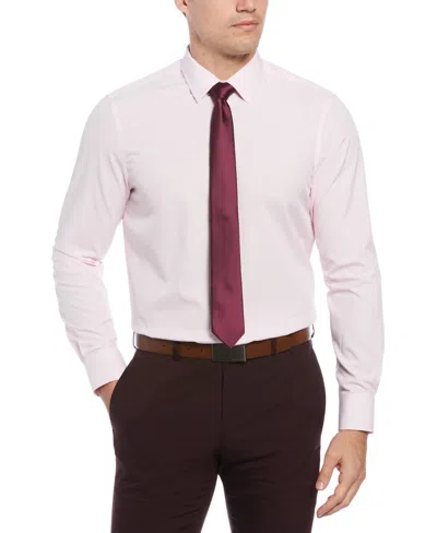 Perry Ellis Men's Slim Fit Total Stretch Performance Dress Shirt In Pink