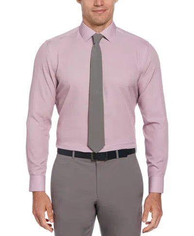 Perry Ellis Men's Slim Fit Total Stretch Dot Dress Shirt In Pink