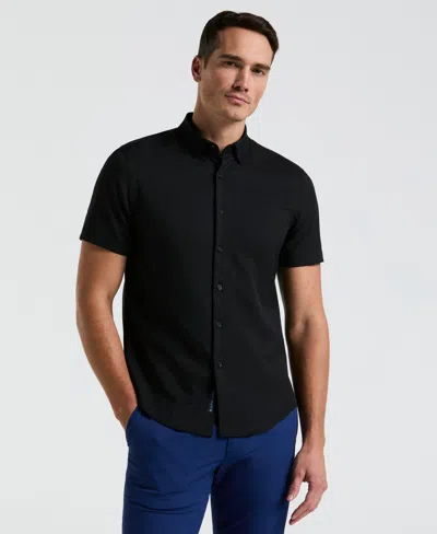 Perry Ellis Men's Slim Fit Total Stretch Solid Shirt In Black