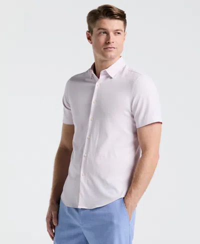 Perry Ellis Men's Slim Fit Total Stretch Solid Shirt In Orchid Ice - New Color,purple