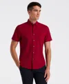 Perry Ellis Men's Slim Fit Total Stretch Solid Shirt In Red