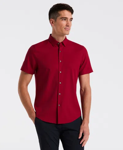 Perry Ellis Men's Slim Fit Total Stretch Solid Shirt In Red