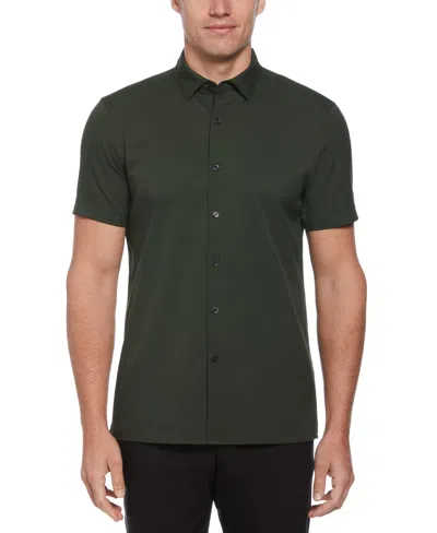 Perry Ellis Men's Slim Fit Total Stretch Solid Shirt In Rosin,green