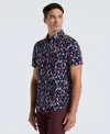 Perry Ellis Men's Slim Fit Total Stretch Watercolor Print Shirt In Purple