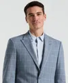 Perry Ellis Men's Slim Fit Windowpane Pattern Suit Jacket