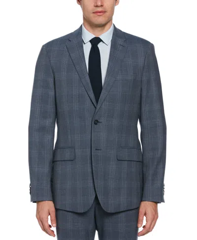 Perry Ellis Men's Slim Fit Wool Suit Jacket In Vintage Blue,gray