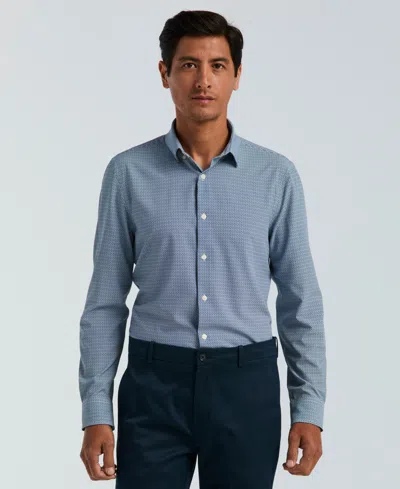 Perry Ellis Men's Slim-fit Mini Geometric Print Shirt In Blue