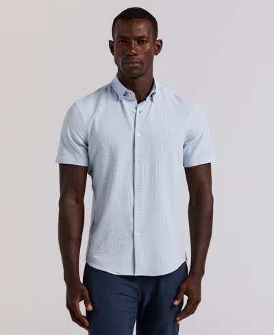 Perry Ellis Men's Slim-fit Stretch Solid Button-down Seersucker Shirt In Multi