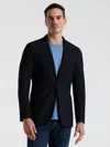Perry Ellis Men's Solid Knit Blazer Jacket In Black