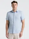 Perry Ellis Men's Solid Linen Shirt In Blue
