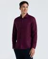 Perry Ellis Men's Solid Linen Shirt In Purple