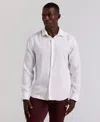 Perry Ellis Men's Solid Linen Shirt In White
