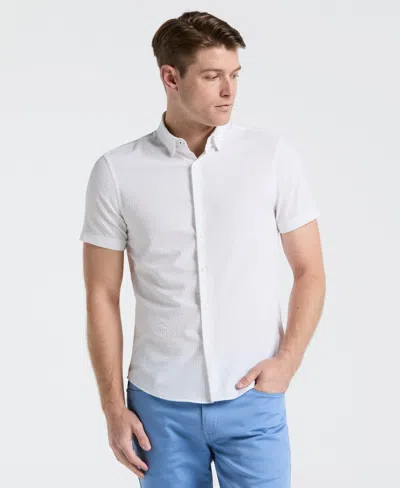 Perry Ellis Men's Stretch Seersucker Slim Fit Shirt In Bright White