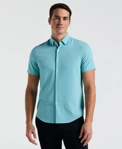 Perry Ellis Men's Stretch Seersucker Slim Fit Shirt In Reef Waters,blue