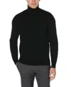 Perry Ellis Men's Solid Tech Knit Turtleneck Sweater In Black