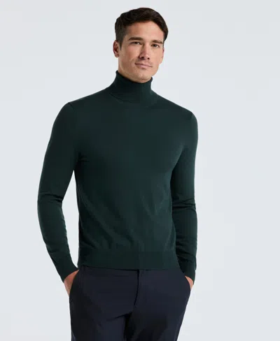 Perry Ellis Men's Solid Tech Knit Turtleneck Sweater In Green