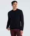 Perry Ellis Men's Space Dye Texture Crew Neck Sweater In Black