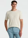 Perry Ellis Men's Square Pattern Crew Neck Sweater T-shirt In Multi
