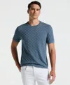 Perry Ellis Men's Square Pattern Crew Neck Sweater T-shirt