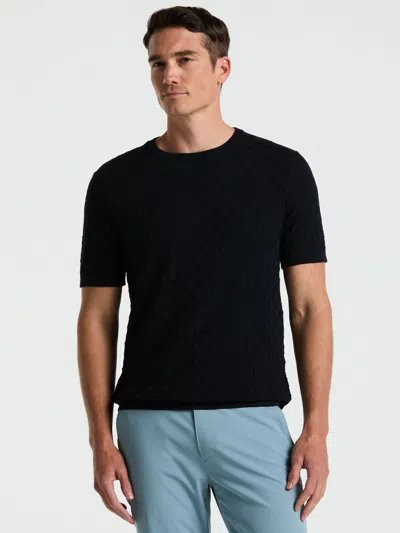Perry Ellis Men's Square Pattern Crew Neck Sweater T-shirt