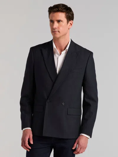 Perry Ellis Men's Stretch Double Breasted Suit Jacket In Blue