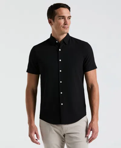 Perry Ellis Men's Stretch Seersucker Slim Fit Shirt In Black