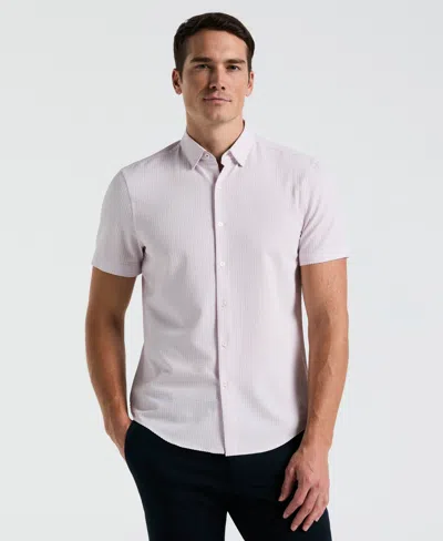 Perry Ellis Men's Stretch Seersucker Slim Fit Shirt In Orchid Ice,purple