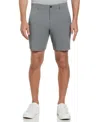 Perry Ellis Men's Stretch Solid Tech Short In Quiet Shade,gray