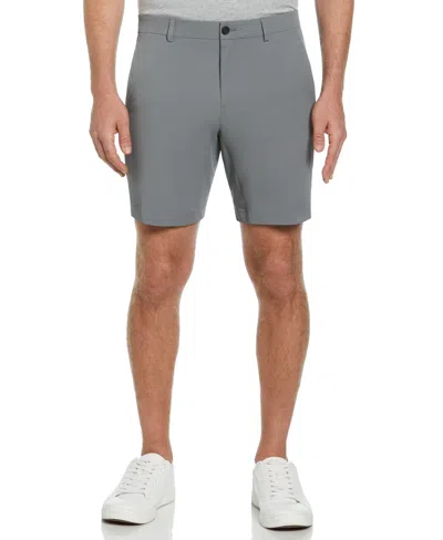 Perry Ellis Men's Stretch Solid Tech Short In Quiet Shade,gray