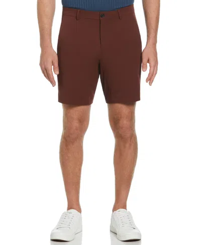 Perry Ellis Men's Stretch Solid Tech Short In Rum Raisin,red