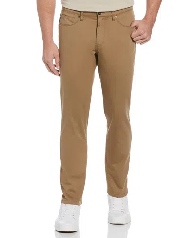 Perry Ellis Men's Tall Slim Fit Anywhere Five Pocket Pants In Elmwood,brown