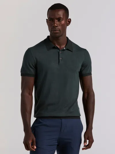 Perry Ellis Men's Tech Knit Contrast Sweater Polo In Gray