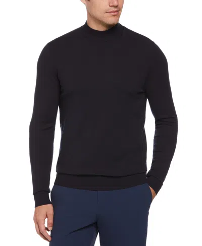 Perry Ellis Men's Tech Knit Mock Neck Pullover Sweater In Blue
