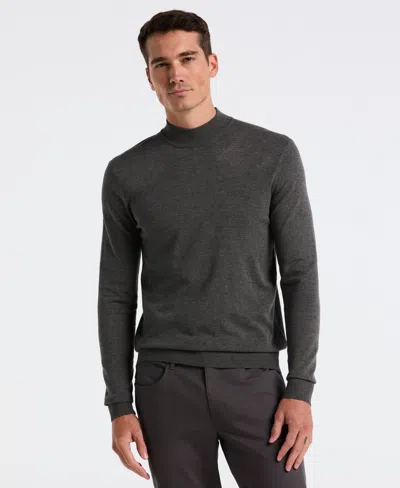 Perry Ellis Men's Tech Knit Mock Neck Pullover Sweater In Gray