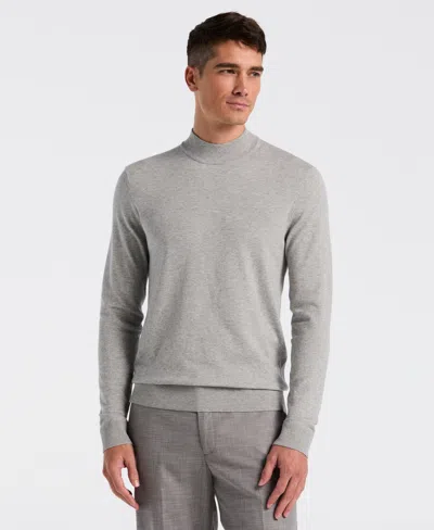 Perry Ellis Men's Tech Knit Mock Neck Pullover Sweater In Gray