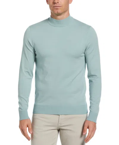 Perry Ellis Men's Tech Knit Mock Neck Pullover Sweater In Gray Mist