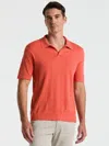 Perry Ellis Men's Tech Knit Open Collar Sweater Polo