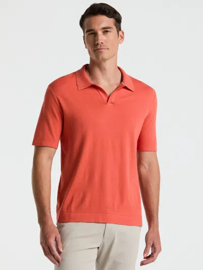 Perry Ellis Men's Tech Knit Open Collar Sweater Polo