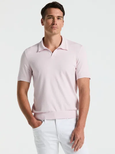 Perry Ellis Men's Tech Knit Open Collar Tipped Sweater Polo