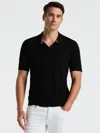 Perry Ellis Men's Tech Knit Open Polo Sweater