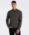 Perry Ellis Men's Tech Knit Quarter Zip Sweater In Gray