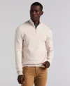 Perry Ellis Men's Tech Knit Quarter Zip Sweater In Neutral